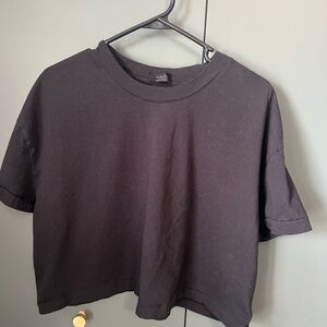 nuuds Black Cropped Tee
